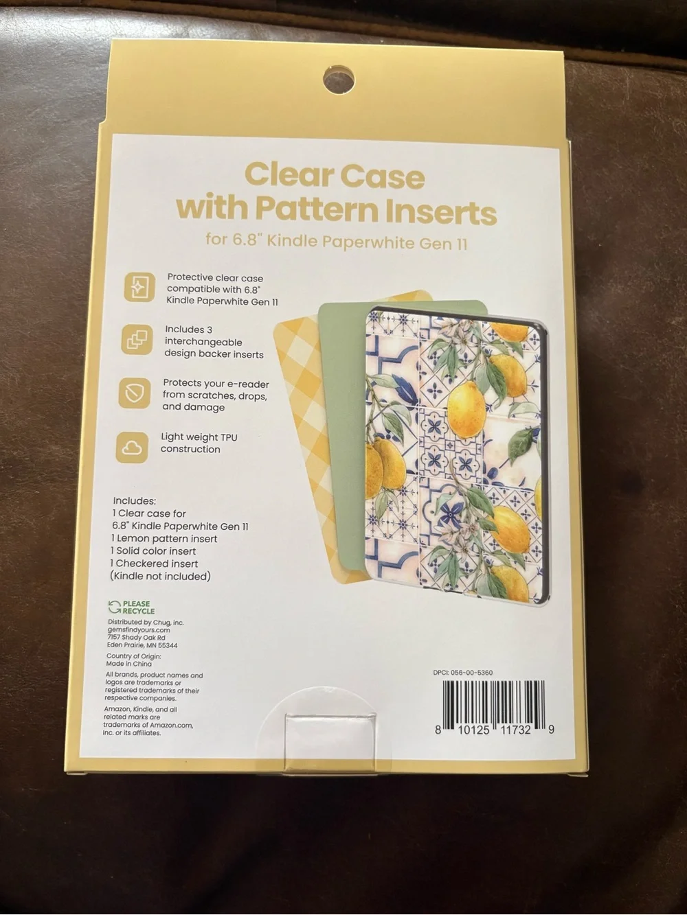 Clear Case with Pattern Inserts for 6.8